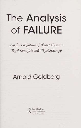 The analysis of failure